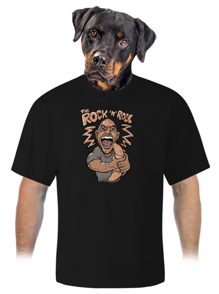 Rock and roll unisex tričko oversized Black