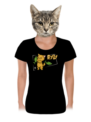 Kočičí horoskop: Ryby dámské tričko Black