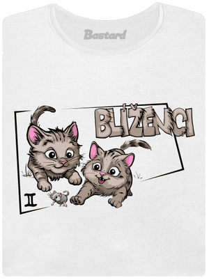 Kočičí horoskop: Blíženci dámské tričko premium White