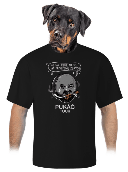 Pukáč tour unisex tričko oversized Black