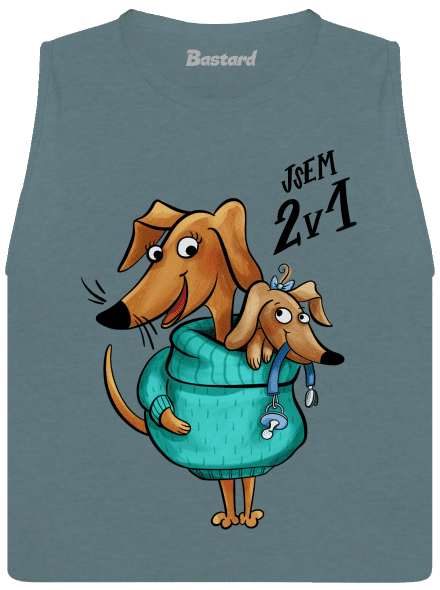 Jsem dva v jednom dámské tílko volné Heather Deep Teal