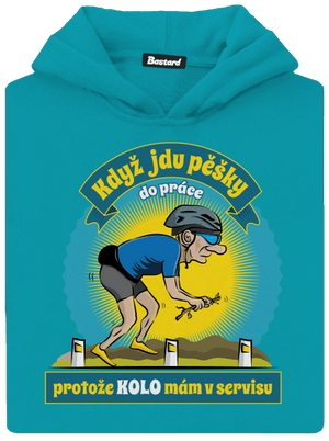 Závislost na kole dětská mikina klokanka Hawaiian Blue