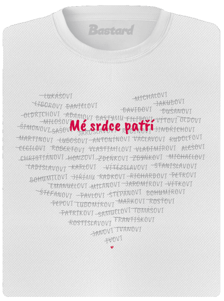 Mé srdce patří dámské sportovní tričko White