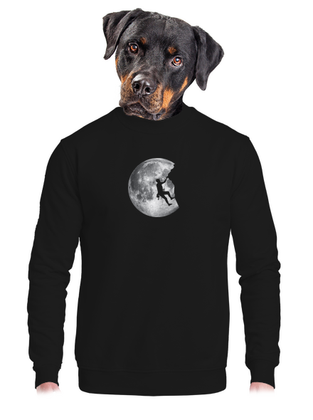 Noční lezec unisex mikina bez kapuce Black