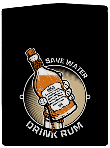 Save Water pánská mikina na zip Black