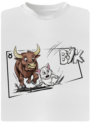 Kočičí horoskop: Býk dětské sportovní tričko White