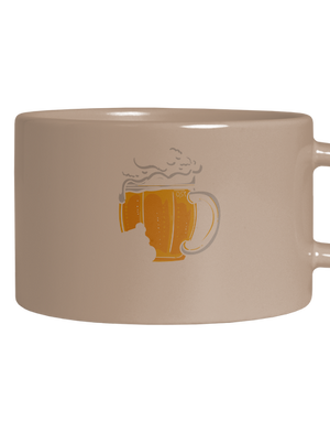 Velký a malý pívo hrnek makronka Brown Macaron