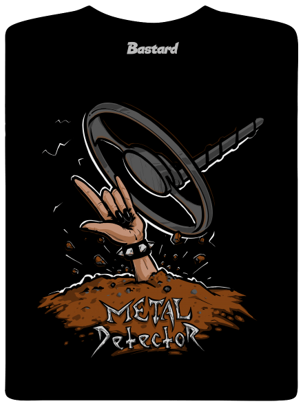 Metal detector pánské dlouhý rukáv Black