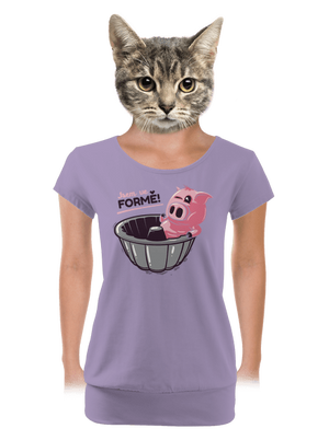 Ve formě dámské tričko s lemem Lavender