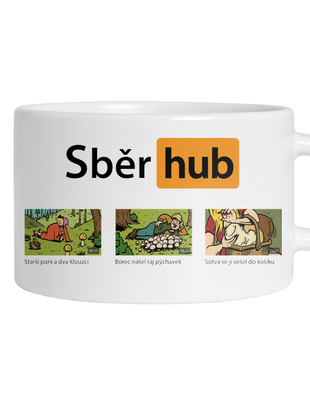Sběr hub hrnek makronka White