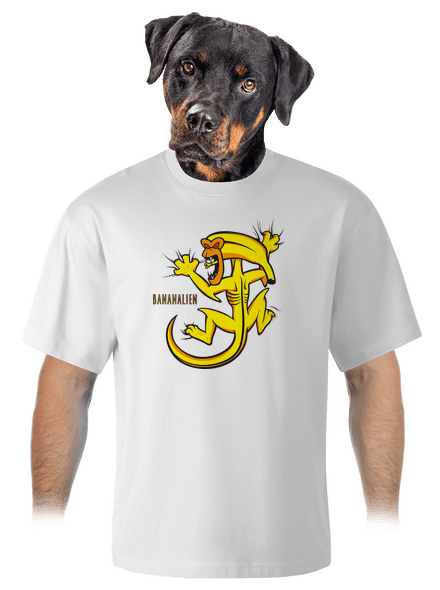 Bananalien unisex tričko oversized White