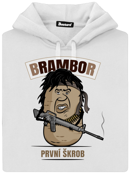 Brambor dámská mikina klokanka White