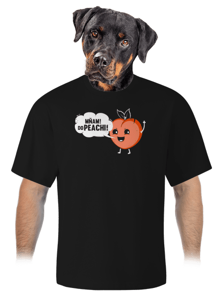 Mňam do peachi unisex tričko oversized Black