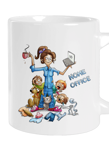Maminčin home office velký hrnek White