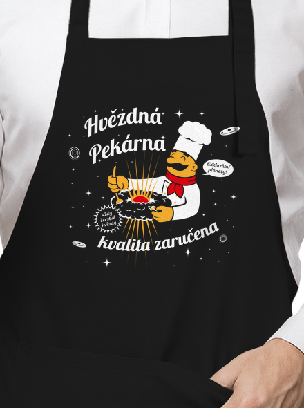 Hvězdná pekárna zástěra Black