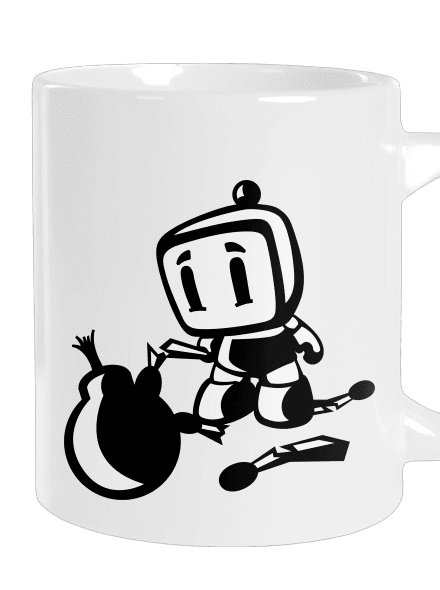 Bomberman velký hrnek White