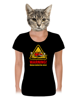 Žena za volantem dámské tričko Black