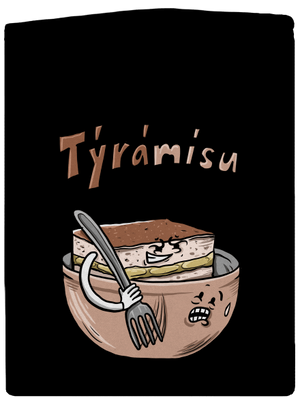 Týrámísu dámská mikina na zip Black