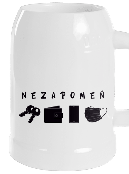 Nezapomeň půllitr White