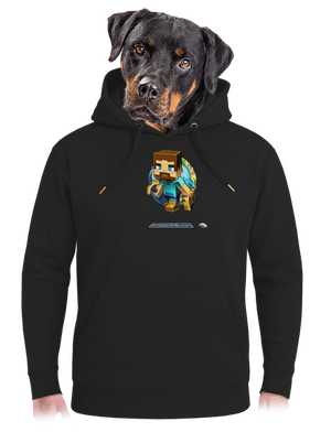 B17: Minecraft unisex mikina premium Dark Black