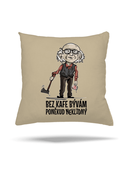 Neklidný bez kafe polštář Beige