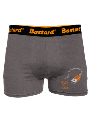 USB připojení boxerky Gray Melange