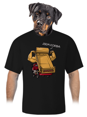 Korba unisex tričko oversized Black