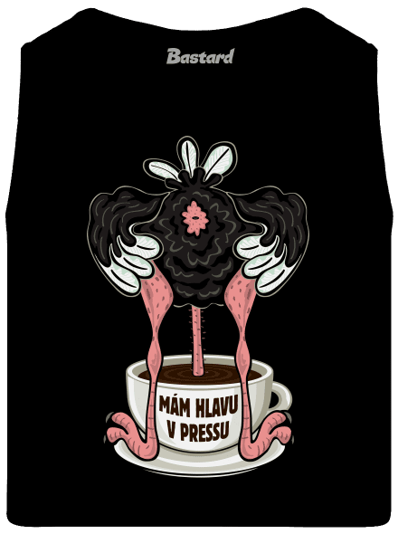 Mám hlavu v pressu pánské tílko Black