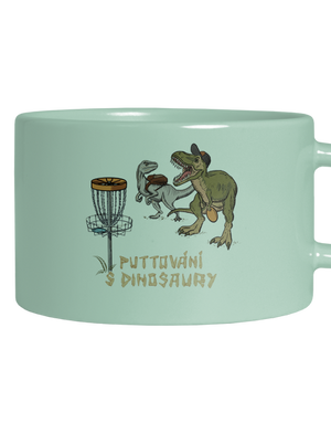 Puttování s dinosaury hrnek makronka Mint Macaron