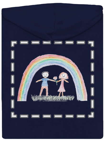 Dětské kresby - nahraj vlastní pánská mikina na zip Navy