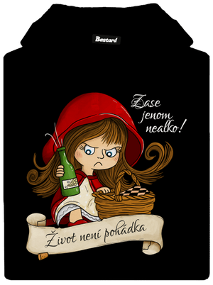Zase nealko – Život není pohádka pánská mikina klokanka Black