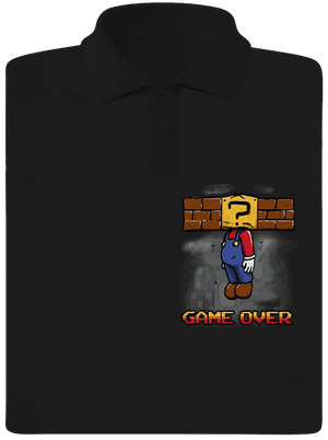Game over pánská polokošile Black