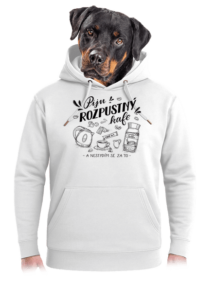 B12: Piju rozpustný unisex mikina premium Snowwhite