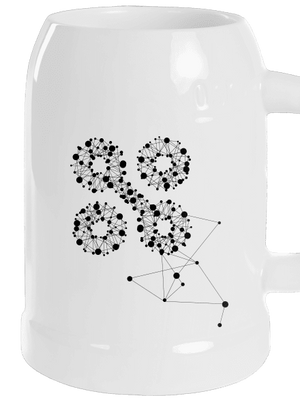 NYX Síť 15 let – černý potisk půllitr White