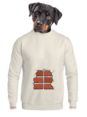 Cihličky unisex mikina bez kapuce Off White