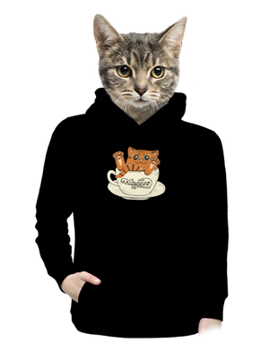 Kapučičíno dámská mikina klokanka Black