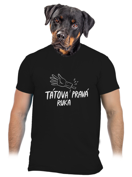 Tátova pravá ruka pánské tričko Black