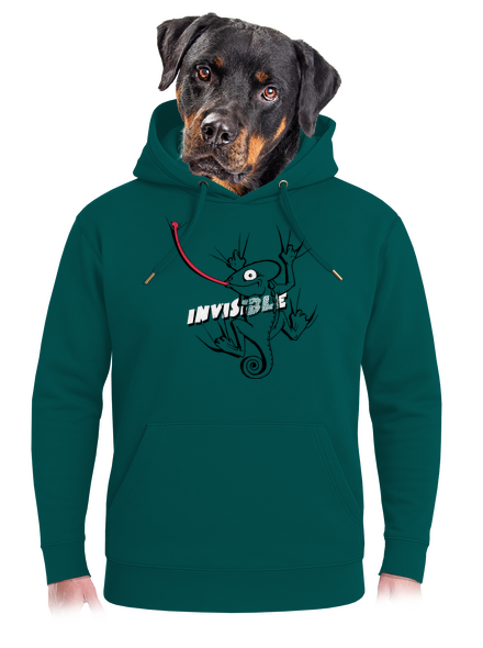 Invisible chameleon unisex mikina premium Emerald Green
