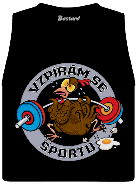 Vzpírám se sportu dámské tílko volné Black