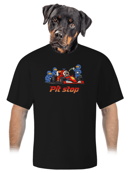 Pít stop unisex tričko oversized Black