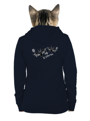 Batminton dámská mikina na zip Navy Mal