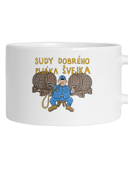 Sudy dobrého pijáka Švejka hrnek makronka White