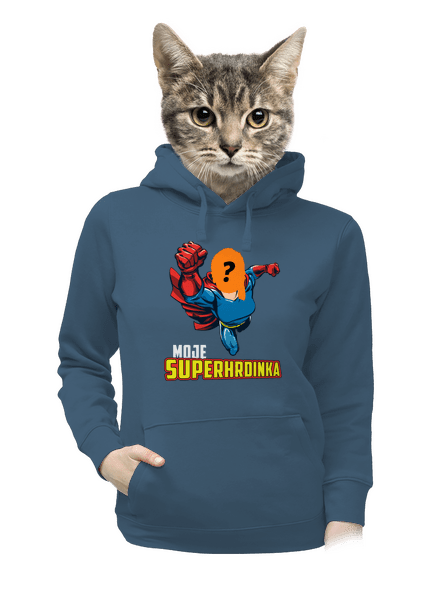 Moje superhrdinka dámská mikina klokanka Denim