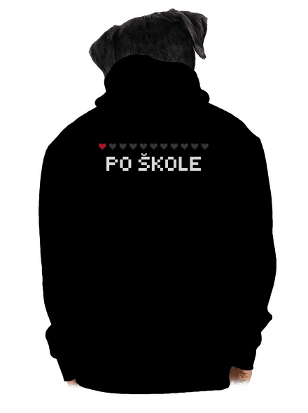 Po škole pánská mikina na zip Black