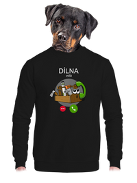 unisex mikina bez kapuce