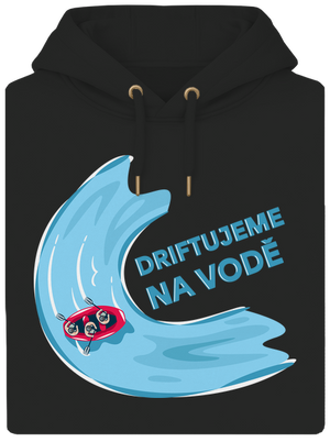 Driftujeme na vodě unisex mikina premium Dark Black