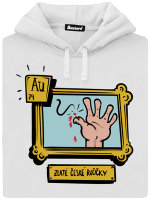Zlaté české ručičky dámská mikina klokanka White