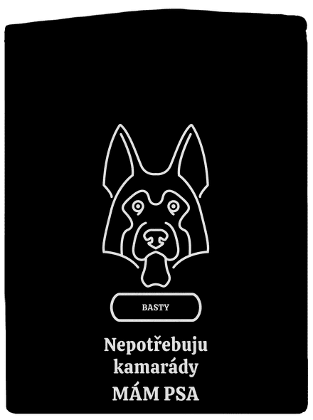 Nemůžu, mám psa pánská mikina na zip Black