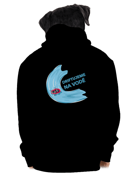 Driftujeme na vodě pánská mikina na zip Black