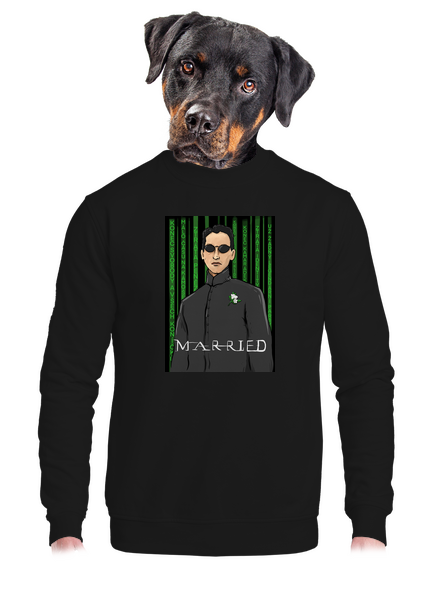 Neoženich unisex mikina bez kapuce Black